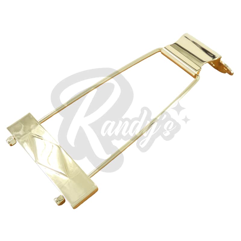 Advanced Plating 1525G TP-70 Diamond Clover Archtop Trapeze Tailpiece (CNC) - Fits Gibson® ES-335 & Trini Lopez-Gold image 1