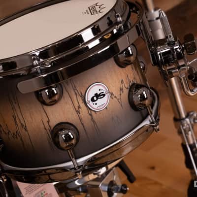 DS REBEL CUSTOM SHOP 5 PIECE DRUM KIT, ALL MAPLE SHELL, BLACK TO NATURAL FADE OVER EXOTIC FOSSIL BEECH image 17