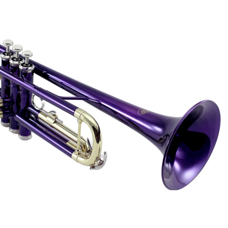 Sky Band Approved Purple Plated Bb Trumpet with Case, Cloth, Gloves and Valve Oil image 1