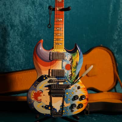 Vintage Gibson 1965 SG Standard Hand Painted Fool with autographed Eric Clapton Cream record usa 60s image 17