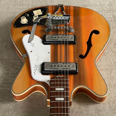 1960’s Teisco EP-8T WILDWOOD Hollowbody Electric Guitar MIJ Japan Rare Finish Surf’s Up Psychedelic image 4