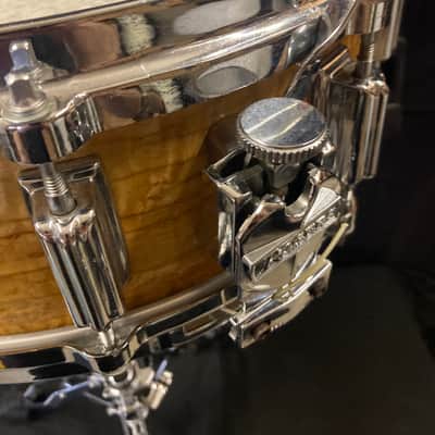 Rogers - 1970s Paul “Jamo” Jamieson's 5x14" Wood Dyna-Sonic Snare Drum - Natural Refinish image 10