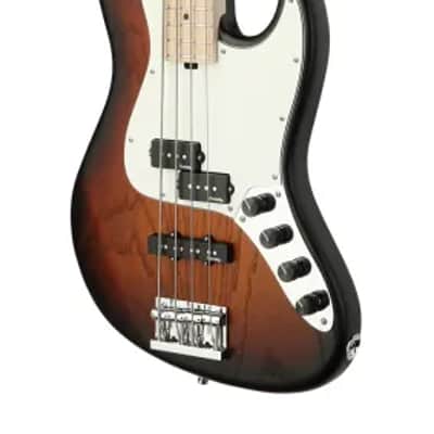 Sadowsky MetroLine 21-Fret Vintage P/J Bass-Swamp Ash Body-4 String-Almond Sunburst Transparent Satin image 4