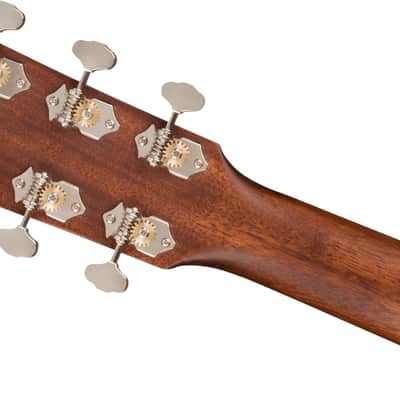 Fender Paramount PS-220E Parlor Acoustic Guitar, Natural, with Case image 6