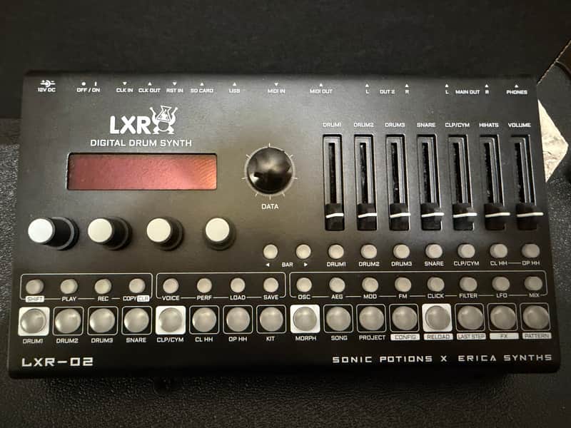 Erica Synths LXR-02 Digital Drum Synth 2021 - Black image 1