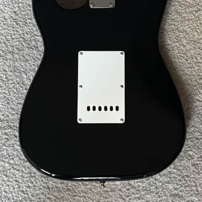 2004 Fender® Squier Kurt Cobain Vandalism Black Stratocaster with Deluxe Gig Bag image 3