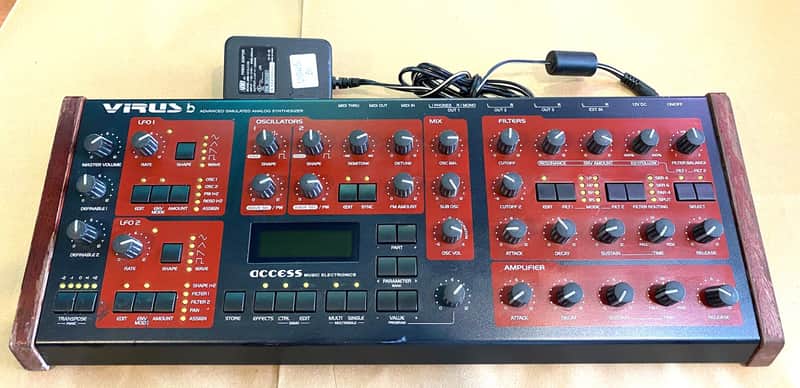 Access Virus B Desktop Digital Synthesizer 1999 - 2002 - Black / Red image 1