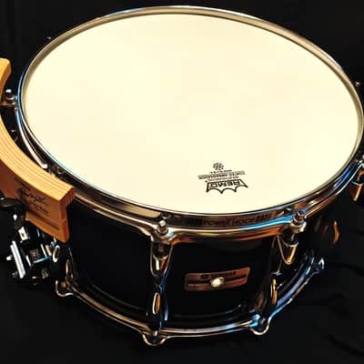 YAMAHA 1980 Recording Custom Snare Drum SD098 - Piano Black Lacquer image 4