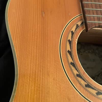 1960’s Made in Japan Silvertone  Acoustic Classical Guitar model #2688  Natural wood image 20