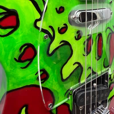 Custom Painted Fender Mex Partscaster Telecaster with unique paint job Estate Guitar Sale! image 19