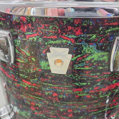 Ludwig Classic Maple 3-piece Shell Pack 12/16/22 2010 - Psychedelic Red Glass image 5