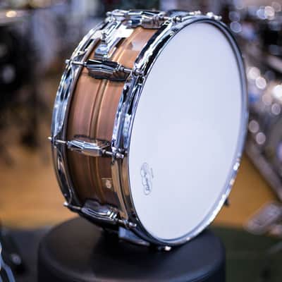 Ludwig LC661 Copperphonic 14x5" Snare Drum w/ Raw Patina Finish image 3