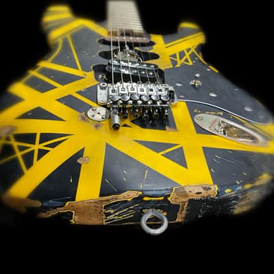 EVH Striped Series Bumblebee black and yellow 2019-2020 Judah Guitars Frankenbee Bumblestein mod image 5