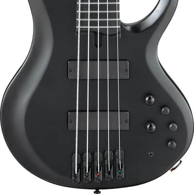 Ibanez BTB625EX-BKF Iron Label BTB Electric Bass 5-String - Black Flat image 14