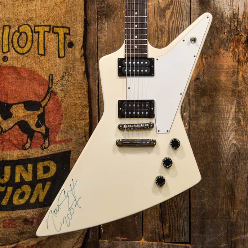 Gibson Explorer 1990 Nikki Sixx Signed - White | Reverb