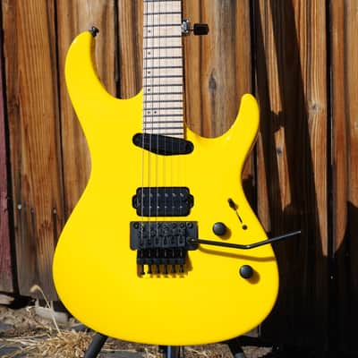ESP Custom Shop Maverick FM Neon Yellow 27-Fret (2026 NAMM Booth Guitar) image 4