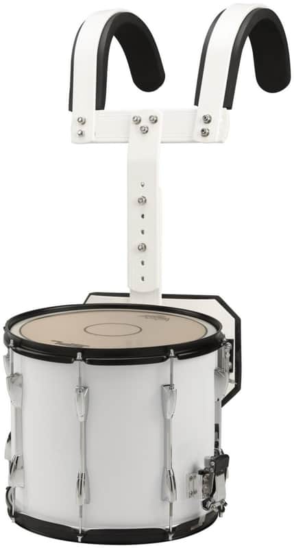 Sound Percussion Labs MSD1412WH 14x12" Marching Snare Drum with Carrier image 1