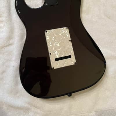 Agile Agile Fretless S-Style – Ebony Board + Hard Case 2019 - Black Transparent Flamed Maple body and neck image 2