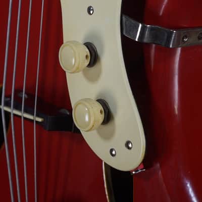 Migma Star Bass 1960s - Red semi Hollow VG cond w video image 15