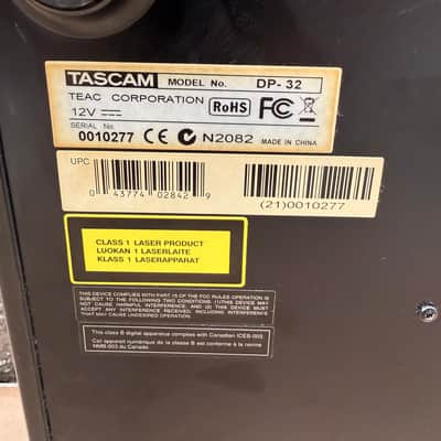 Tascam DP-32 Digital Portastudio 32-Track Home Recording Console - Tested (No PSU) image 6