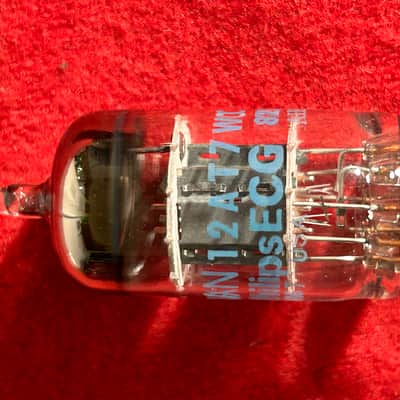 Jan Philips / GE 12AT7 Mismatch Pair Preamp/Amplifier Vacuum Tubes 1980s/1960s - Clear Glass image 6