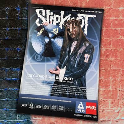 PAISTE CYMBALS SLIPKNOT JOEY JORDISON POSTER INSANELY RARE LIMITED EDITION DRUM BLACK ALPHA CYMBAL CASE CANDY RUDE FREE SHIPPING! image 1