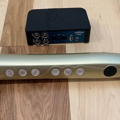 Aodyo Sylphyo Wind Controller + Wireless Link Receiver Sylphyo Electronic Wind Instrument 2021 - Hand-painted Brass image 1