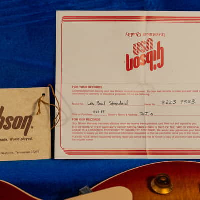 8.5 lbs! 1989 Gibson Les Paul Standard 2-Piece Flame Top Cherry Sunburst w/OHSC image 5