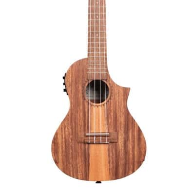 Kala - Teak Tri-top Concert Ukulele With Cutaway & EQ image 2