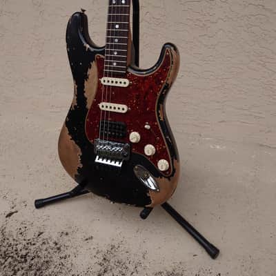 Fender Custom Shop '69 Stratocaster HSS Floyd Rose 2024 - Super Heavy Relic Black image 9