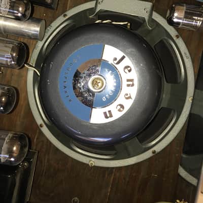 Ampeg Dolphin 518 1961 blue sparkle, Original Jensen P12NX ext range speaker! image 8