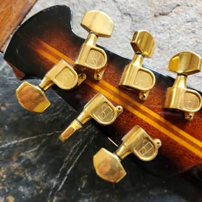 Ovation Balladeer Model 1117 vintage USA acoustic w/ohsc  1977 - sunburst image 6