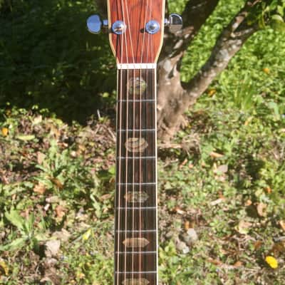 1975 Yairi YW-600 Dreadnought Guitar New Jacaranda Natural+Vintage Flight Case image 5