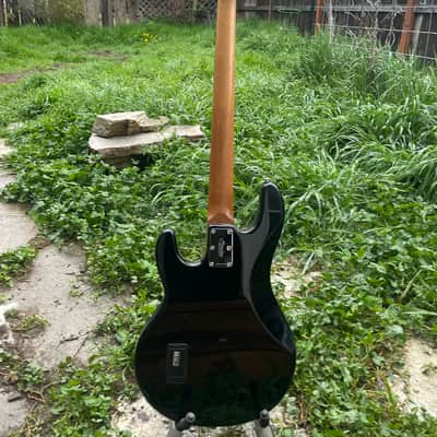 Sterling by Music Man Stingray Ray34 Converted Fretless - Black & Gig Bag image 3