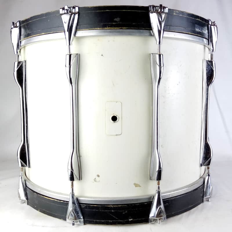 Yamaha 14x20" Field Corps Bass Drum 10-Lug Painted White Wrap Japan Vintage 80s image 1