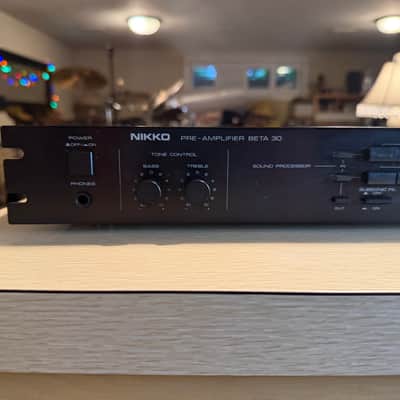Nikko Beta 30 Stereo Preamplifier Japan FRESH Service V Rare Red Faceplate 🔥🎶 image 5