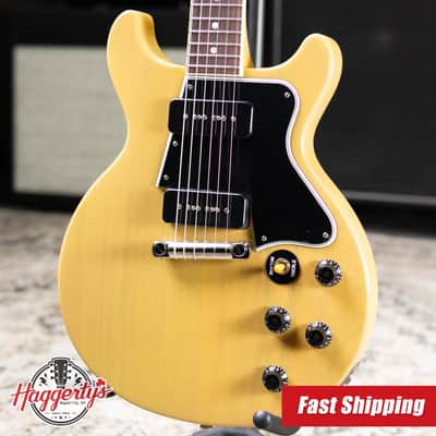 Epiphone 1960 Les Paul Special Double Cut Reissue Electric Guitar - TV Yellow with Hardshell Case image 1
