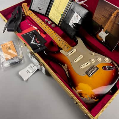 Fender Custom Shop Limited Edition '58 Reissue  Stratocaster Heavy Relic w/ Anodized Guard +upgrades,  Center Pocket Custom Shop Tweed case, Cert,  and all paperwork. image 24