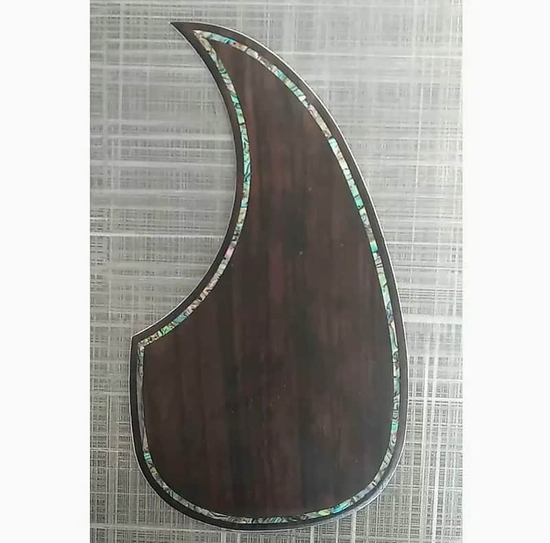 Acoustic Guitar Pickguard Rosewood Materiel, with Abalone Inlay Binding image 1