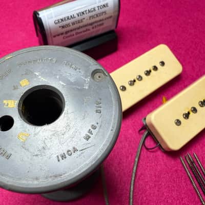 General Vintage Tone NOS Wire Ltd. "Mis 50's LTD" P90 Soapbar Pickup Set – CAB Cream Covers image 11