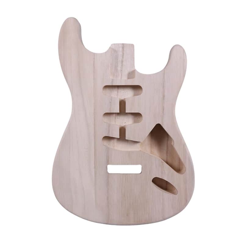Electric Guitar Body Blank for Customization- Unfinished Paulownia Guitar Body for Luthiers, Soild Wood Lightweight image 1