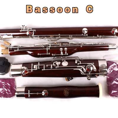 Maple Wood 26 Keys Bassoon C Key Woodwind Instrument with Case Accessories image 2