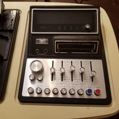 Brother Weird Atomic Age Charisma II BR-5 Quadrophonic Stereo System BSR Turntable 8-Track AM FM Radio 1970s - Cream and black Plastic image 9