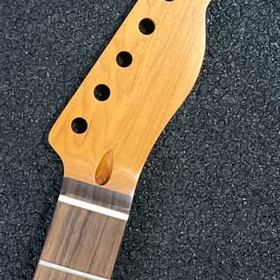 Roasted Maple Guitar neck, fits tele,  9.5 radius Rosewood , Bone nut, Nitro Finish, 22 fret image 1