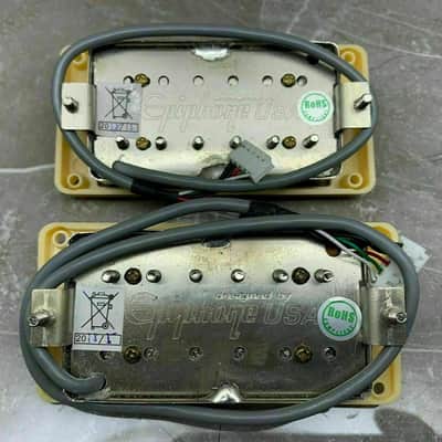 Epiphone ProBucker humbuckers Set Neck and Bridge pickups! Cream/Gold image 7
