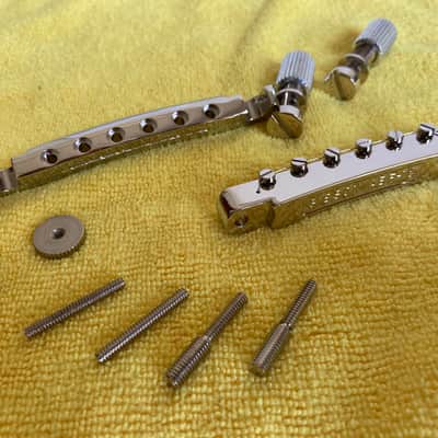 Gibson ABR-1 “Wired” Nickel Bridge and Aluminum Stop Bar Tailpiece Combo Current - Nickel Plated image 3