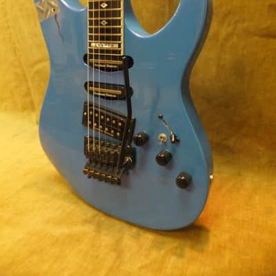 1986 Kramer USA Stagemaster Deluxe Rare Flip Flop Blue Graphic Duncans,Floyd,Exc Free US Shipping! image 2