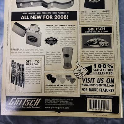 RARE 2008 Gretsch 2008 125th Anniversary Edition Guitar Amp Accessories Product Catalog 64 Pages Case Candy image 6