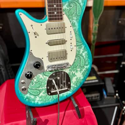 Oopeg Guitars Japan Supreme Colection Trailbreaker Mark I Lefty "Old Garage Stock"  NAMM Show 2026  Green Paisley image 22