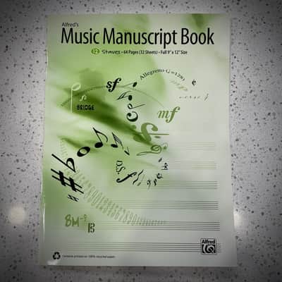 Alfred Music Manuscript Book - 12 Staves image 1